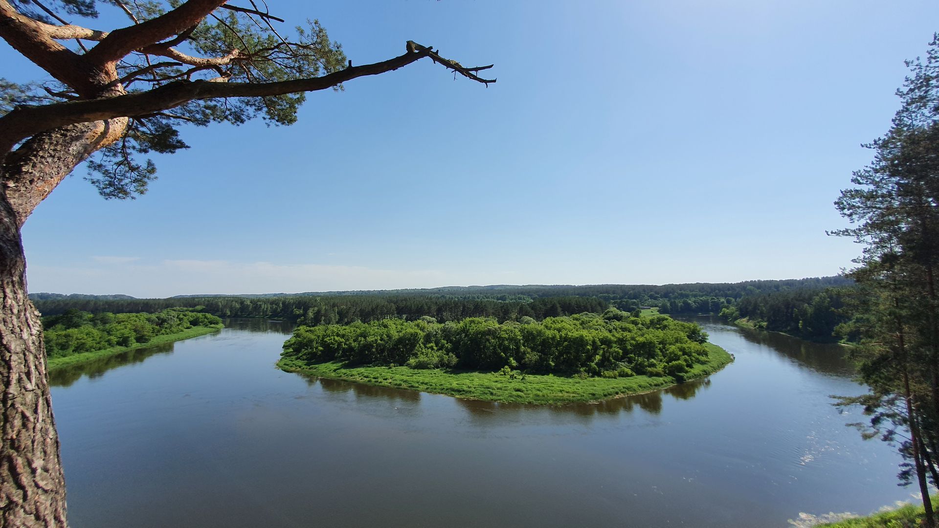 Vaizdas nuo Baltojo kalno apžvalgos aikštelės Kernavėje, trip.lt